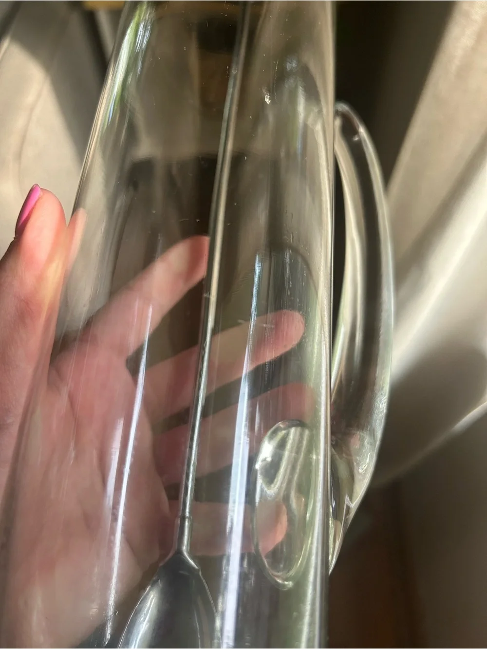 Vintage Clear Glass Martini Pitcher